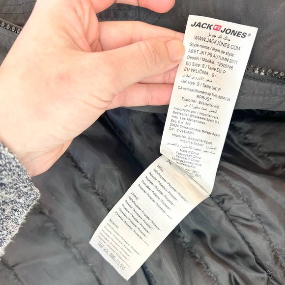 Jack & Jones Mens Cargo Bomber Jacket Full Zip Lightly Quilted - Picture 7 of 12